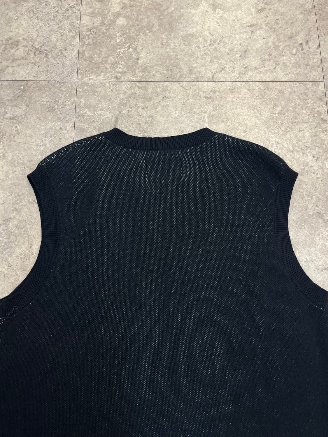 스투시 AU SMOOTH STOCK 니트 베스트 블랙 S #csz3927 상품이미지8