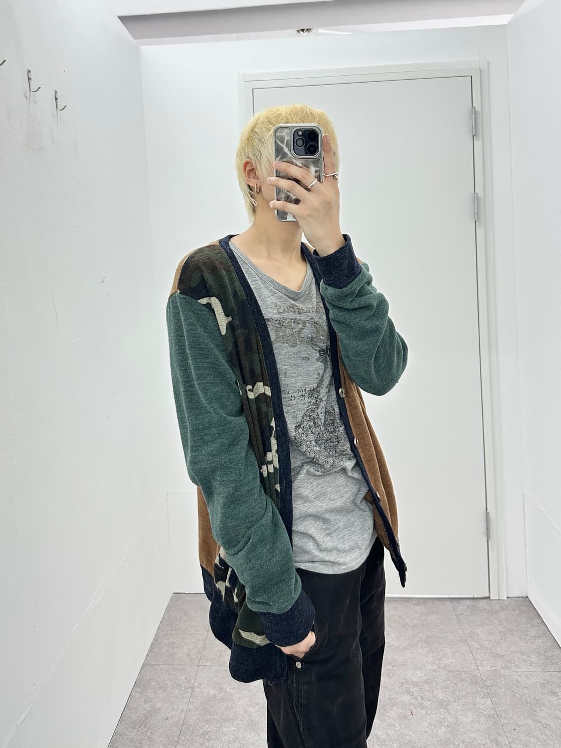 Vintage camo grunge cardigan 상품이미지2