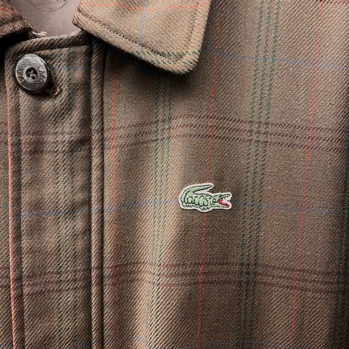 90s 라코스테 체크 패턴 블루종 자켓 스윙탑 바라쿠타 N471 상품이미지5