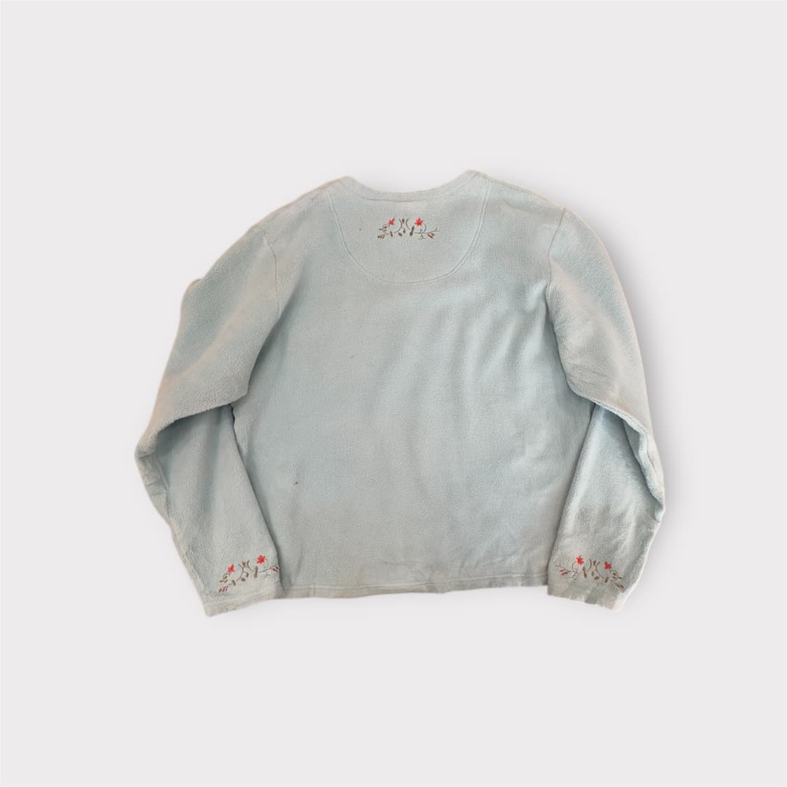 하늘색  꽃자수 LLBean 플리스 상품이미지2