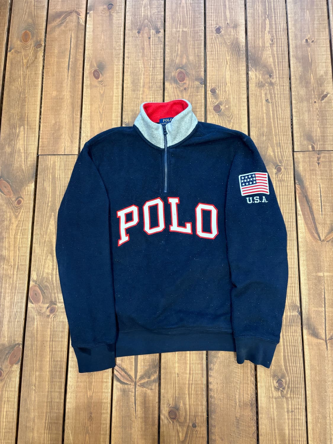 폴로 스펠아웃 성조기 후리스 상품이미지5