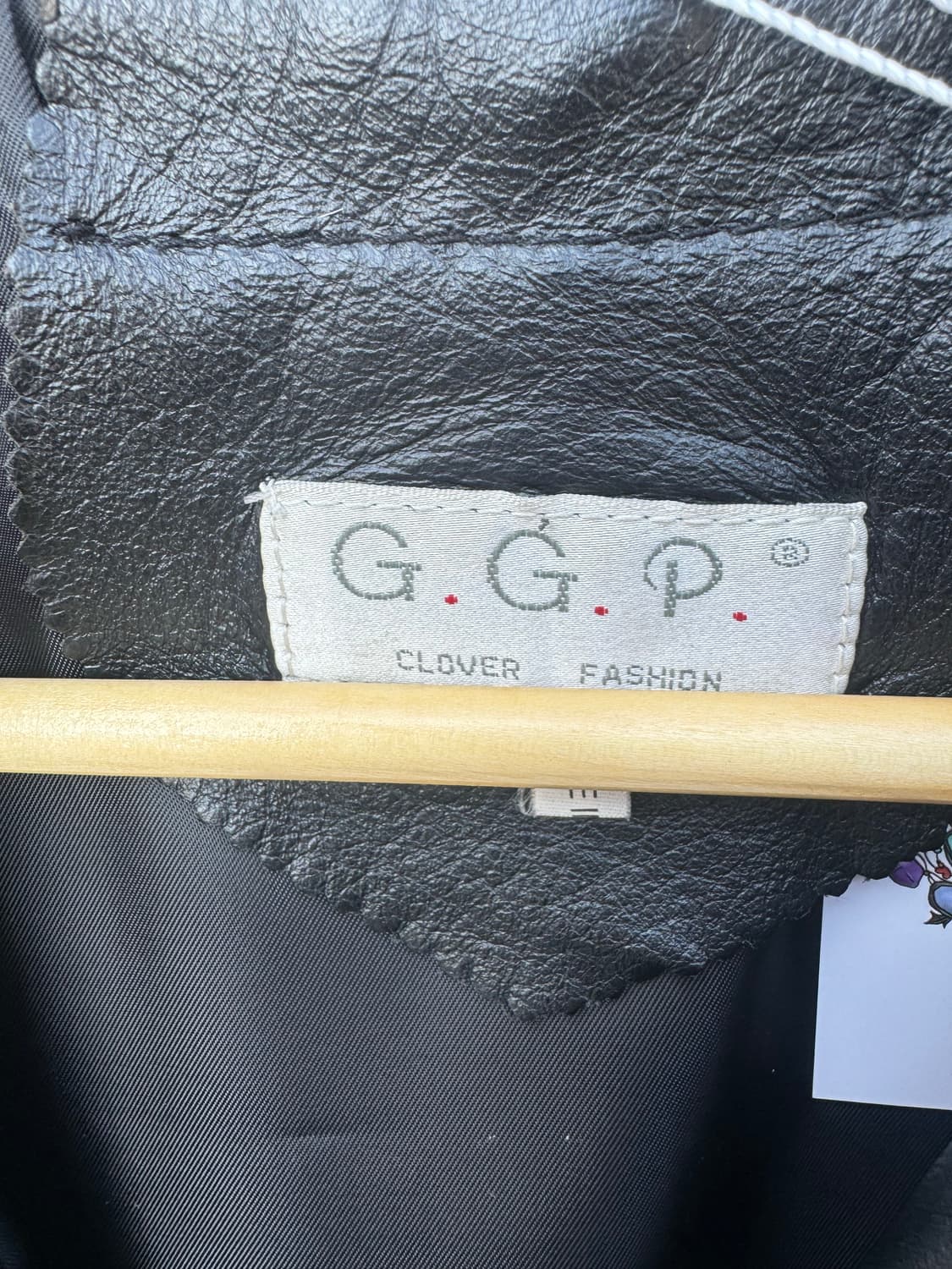 G.g.p 빈티지 소가죽 카코트 레더 블레이저 자켓 코트 블랙 상품이미지5