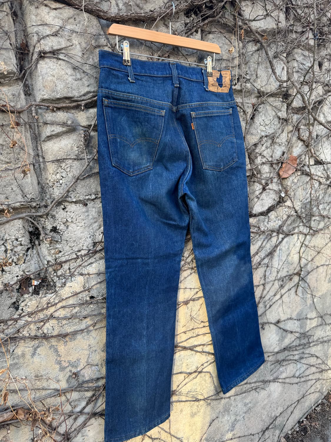 80s 리바이스 빈티지 519 테이퍼드 스트레이트 워싱 데님 팬츠 상품이미지4