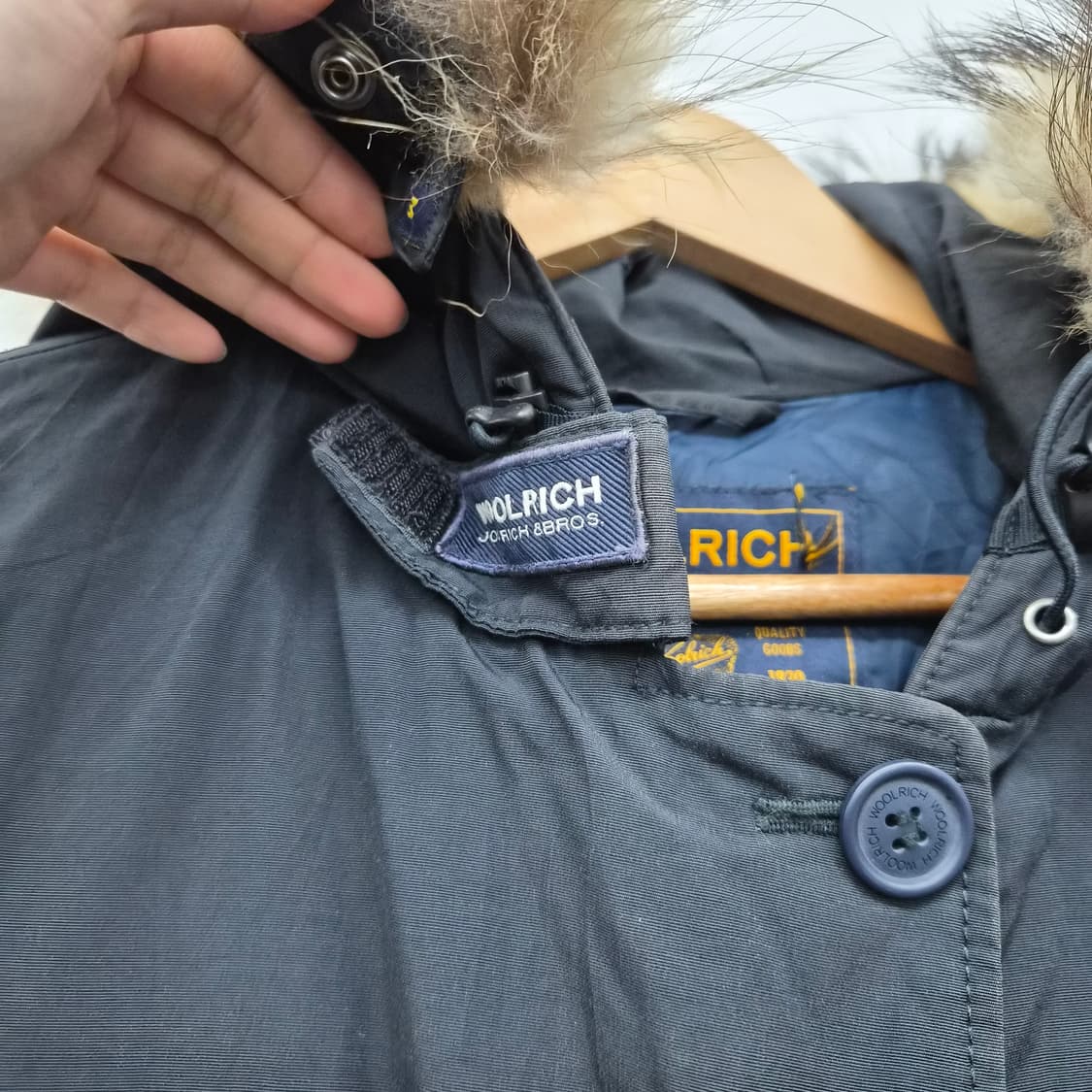 울리치 후드 퍼 야상 블랙 여성 M 상품이미지4