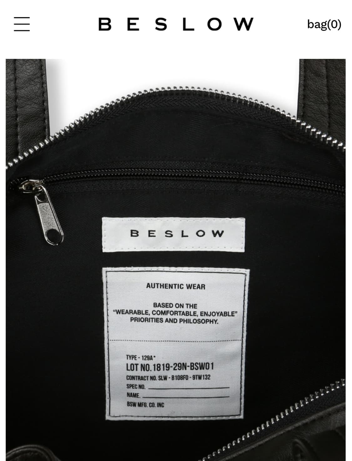 비슬로우 볼링백 블랙 상품이미지3