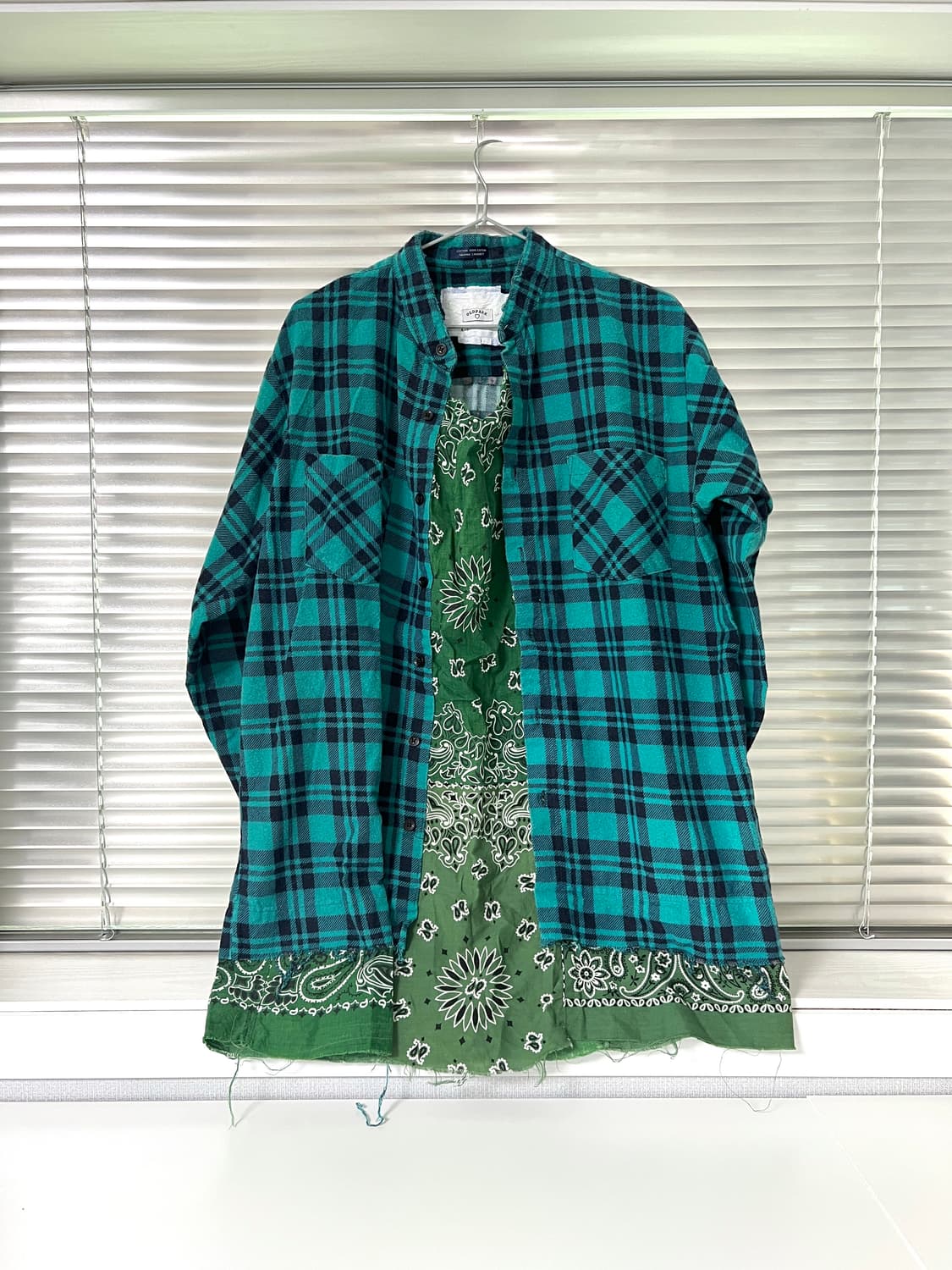 OLDPARK-PAISLEY PULLOVER SHIRT GREEN 상품이미지2