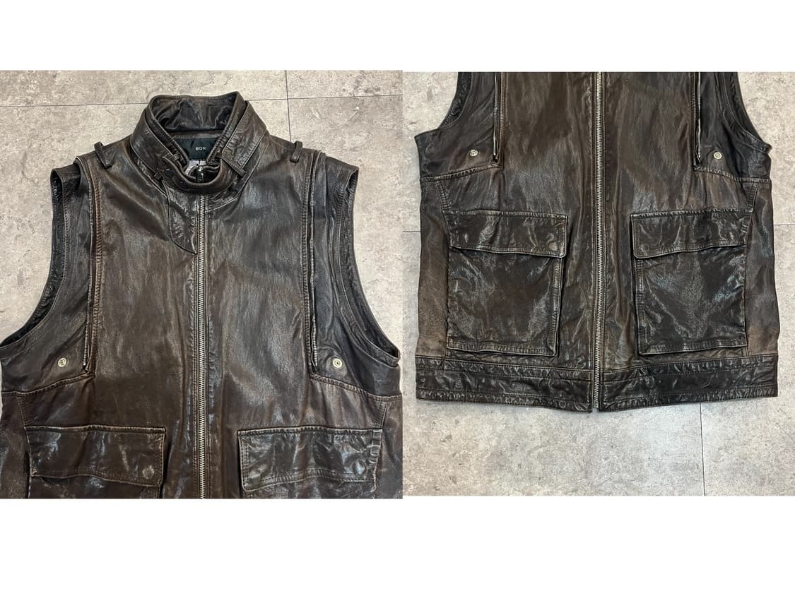 빈티지 분리형 가죽 레더 자켓 브라운  #csz2248 상품이미지4