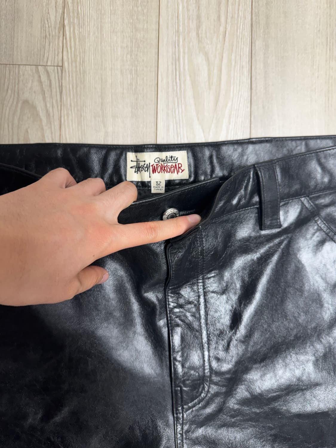 스투시 레더 카펜터 팬츠 32 상품이미지4