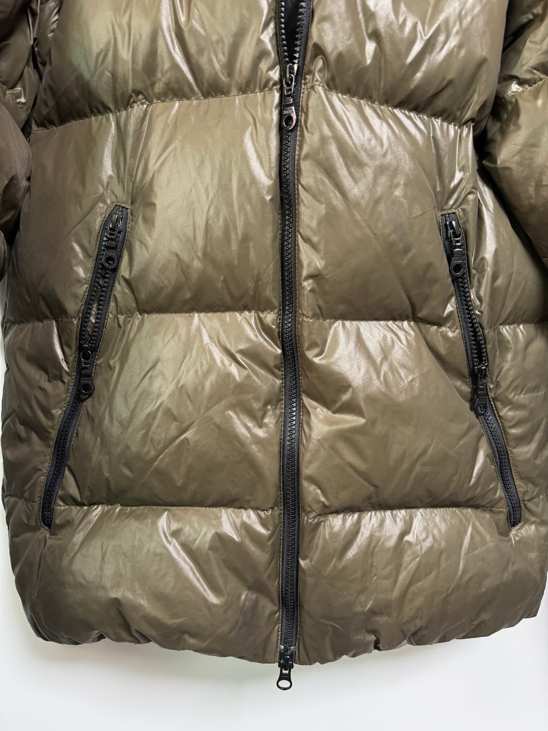 일본 BEAMS HEART 패딩 L 카키 상품이미지3