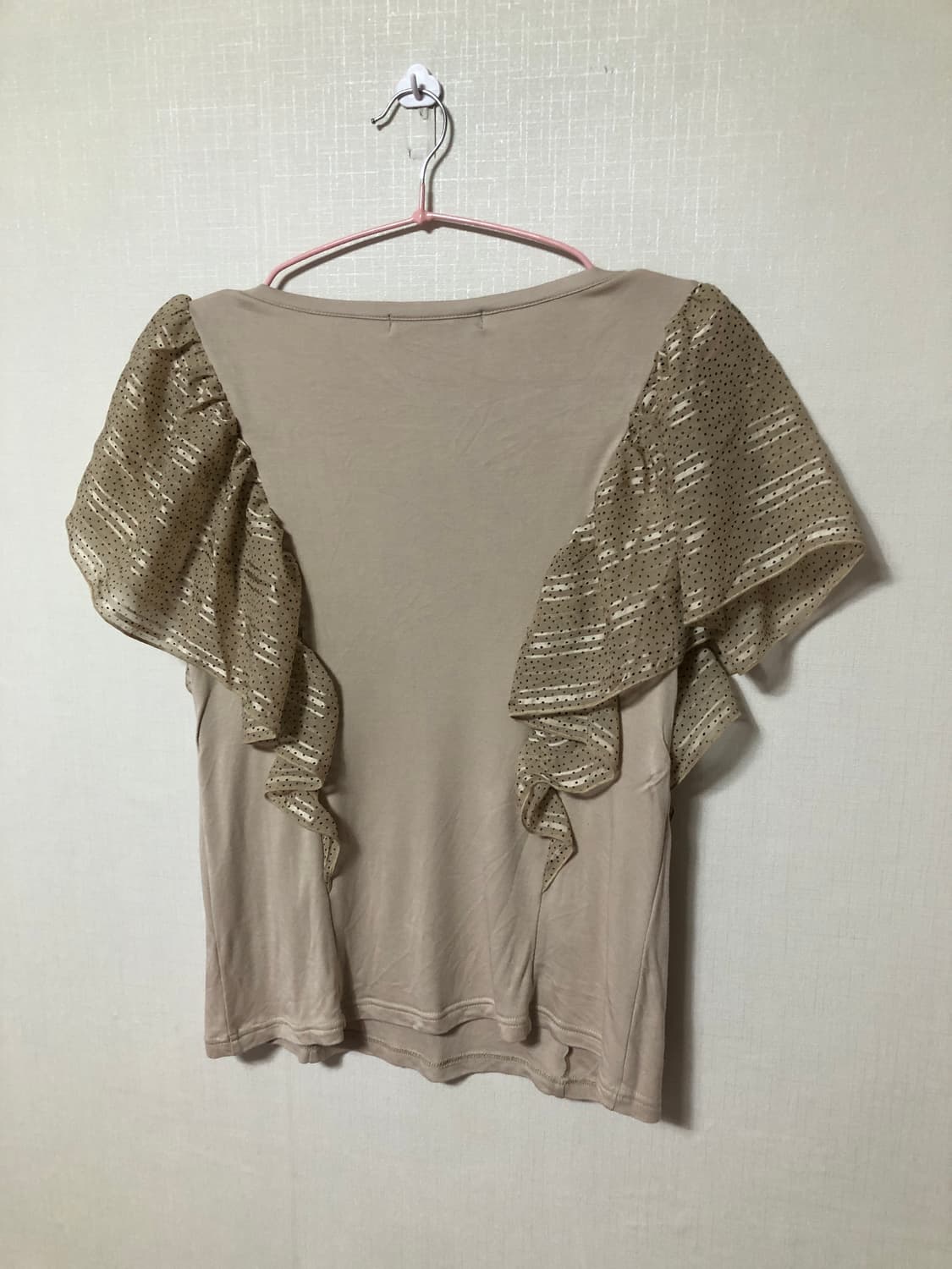 Beige Frill Dot Sleeveless 상품이미지5