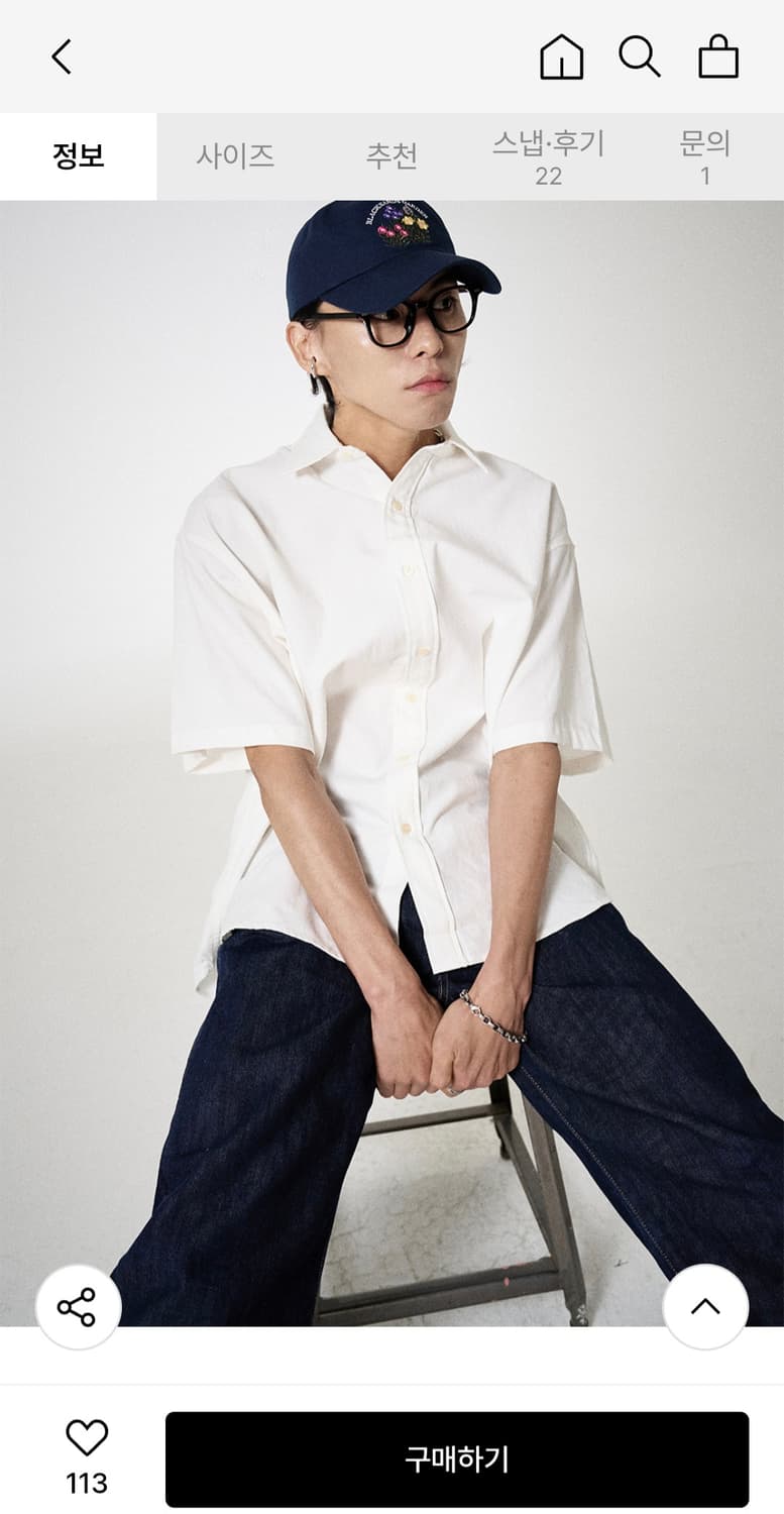 블랙샌즈 플라워 가든 자수 볼캡 네이비 상품이미지2