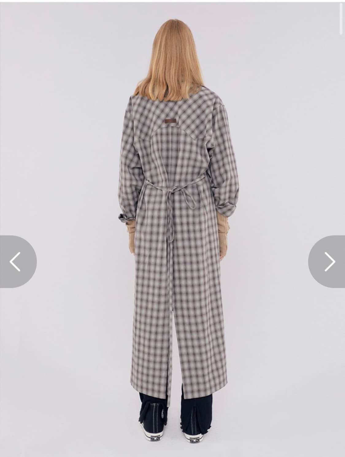 스컬프터 체크 웨스턴 셔츠 롱 원피스 새상품 S 상품이미지4