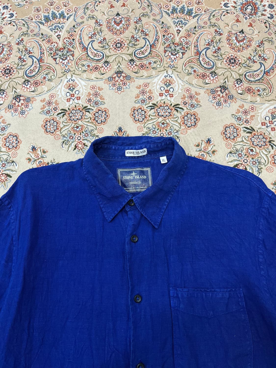 스톤아일랜드 08ss 자수로고 린넨 셔츠 반팔 상품이미지5