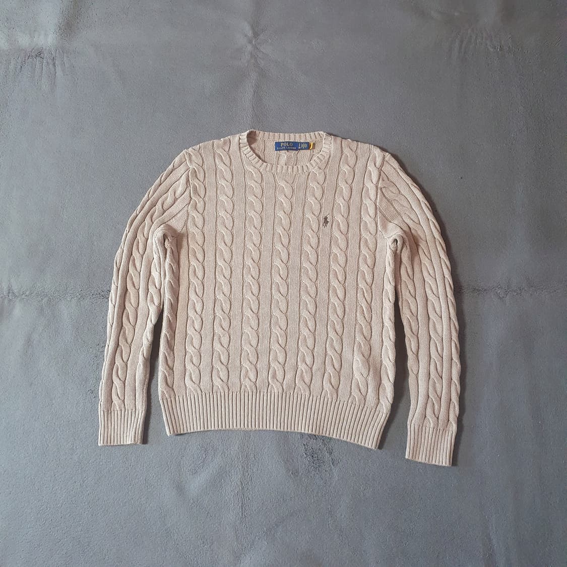폴로 코튼 케이블 니트 S 베이지 상품이미지3