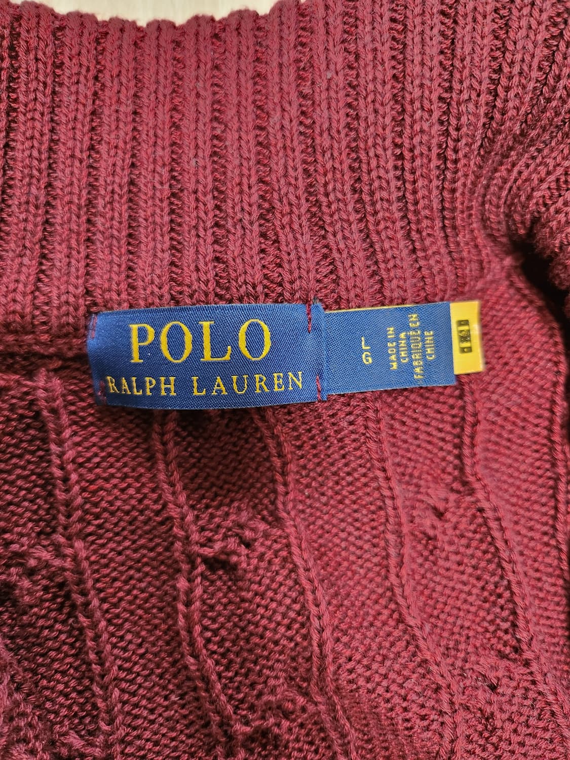 폴로랄프로렌 케이블하프집업(L 상품이미지8