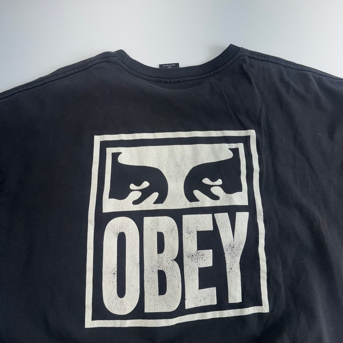 Obey 오베이 백 로고 블랙 반팔  상품이미지7
