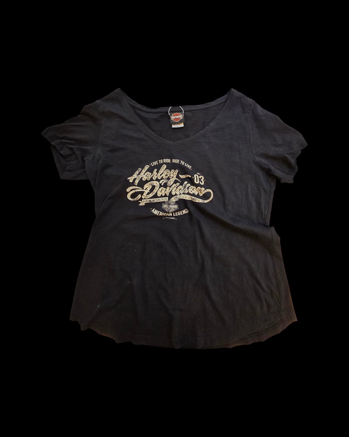 할리데이비슨 그래픽 브이넥 티셔츠 상품이미지1