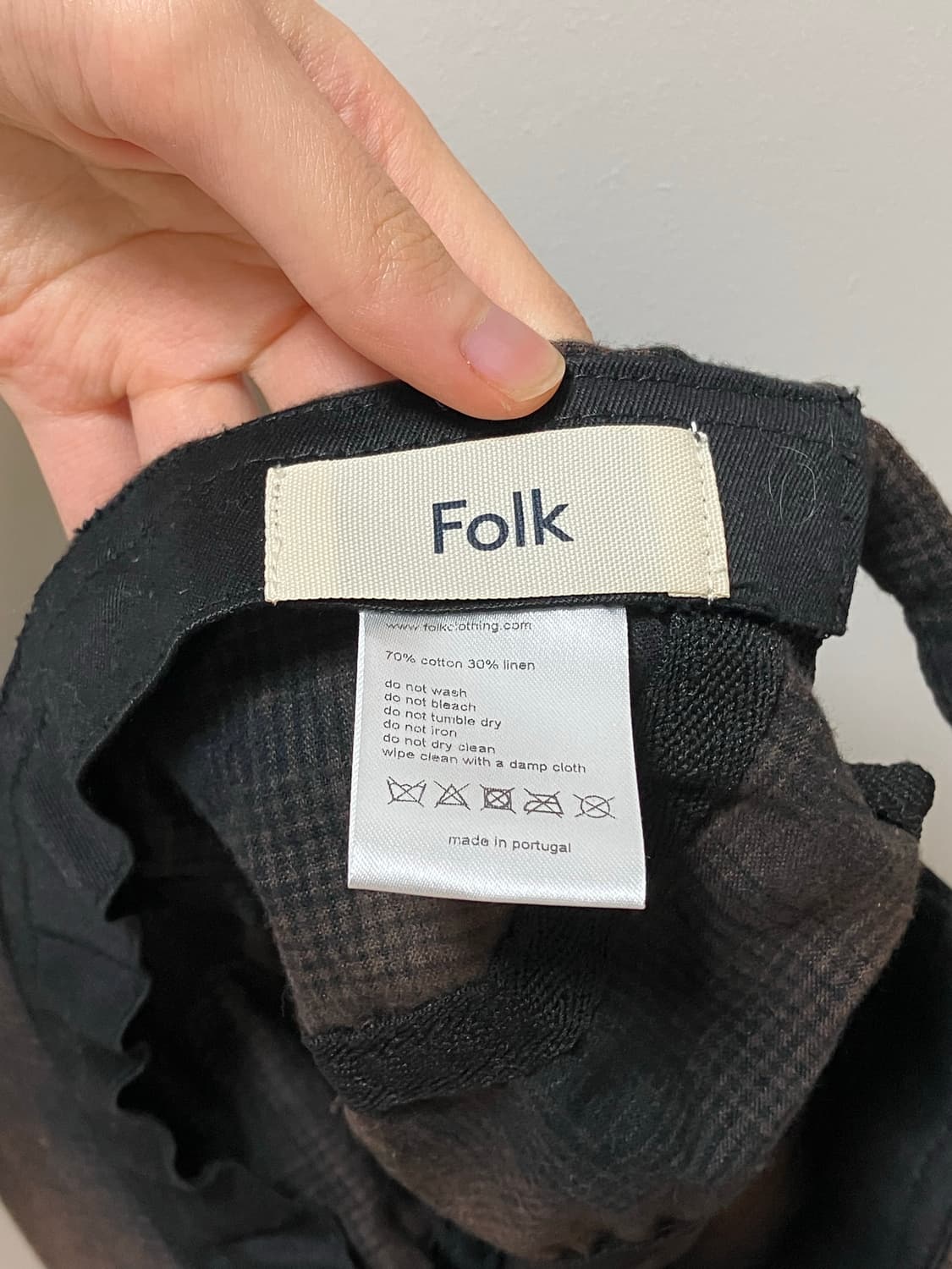 FOLK 포크 체크 5패널 캡 브라운 상품이미지3