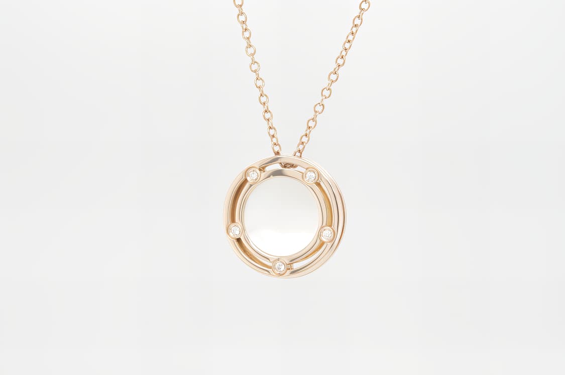 다미아니 디사이드 18K 핑크골드 천연다이아 자개 남녀공용 펜던트 목걸이 상품이미지2