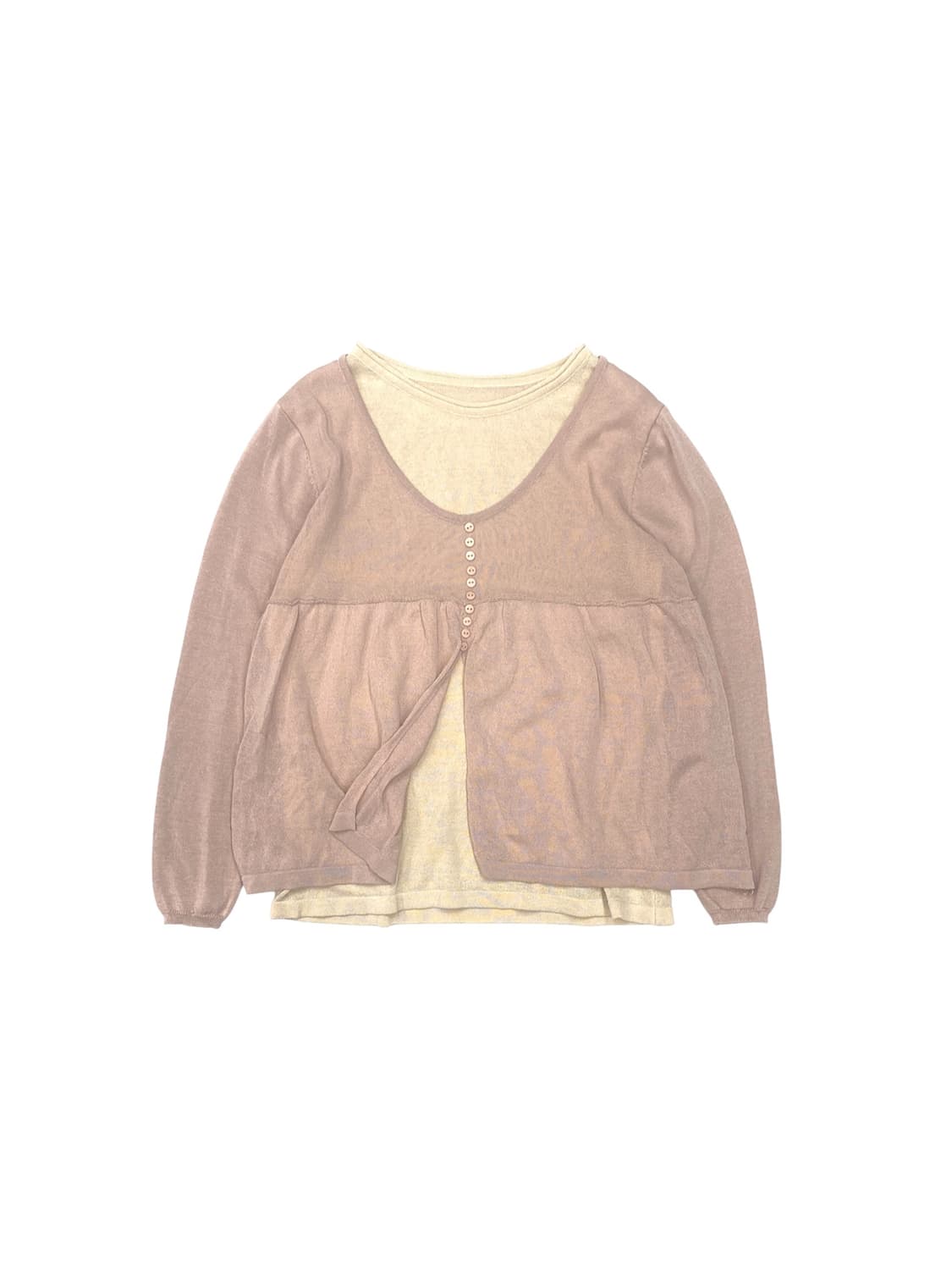 Layered Cardigan tee 상품이미지1