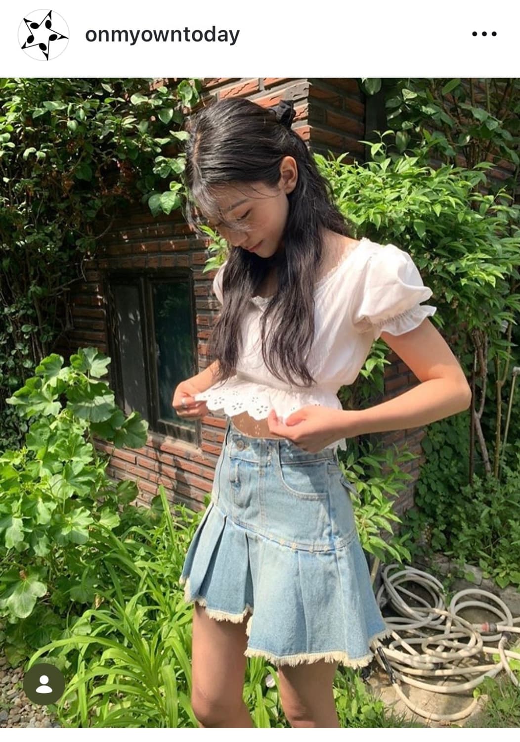 onmyown denim pleated skirt 상품이미지6