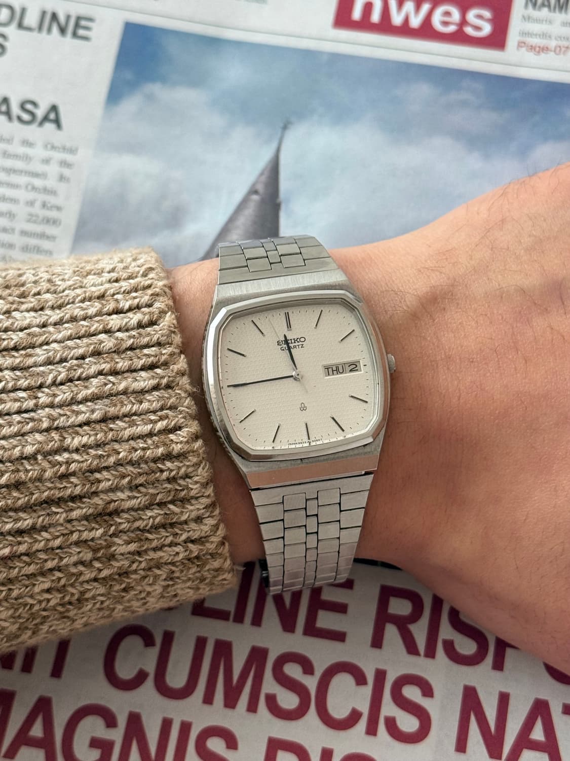 세이코 Seiko 80s 스퀘어 데이 데이트 상품이미지6