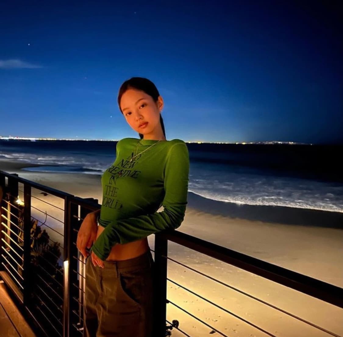 제니 커렌트 워머 롱슬리브 그린 새상품 상품이미지3