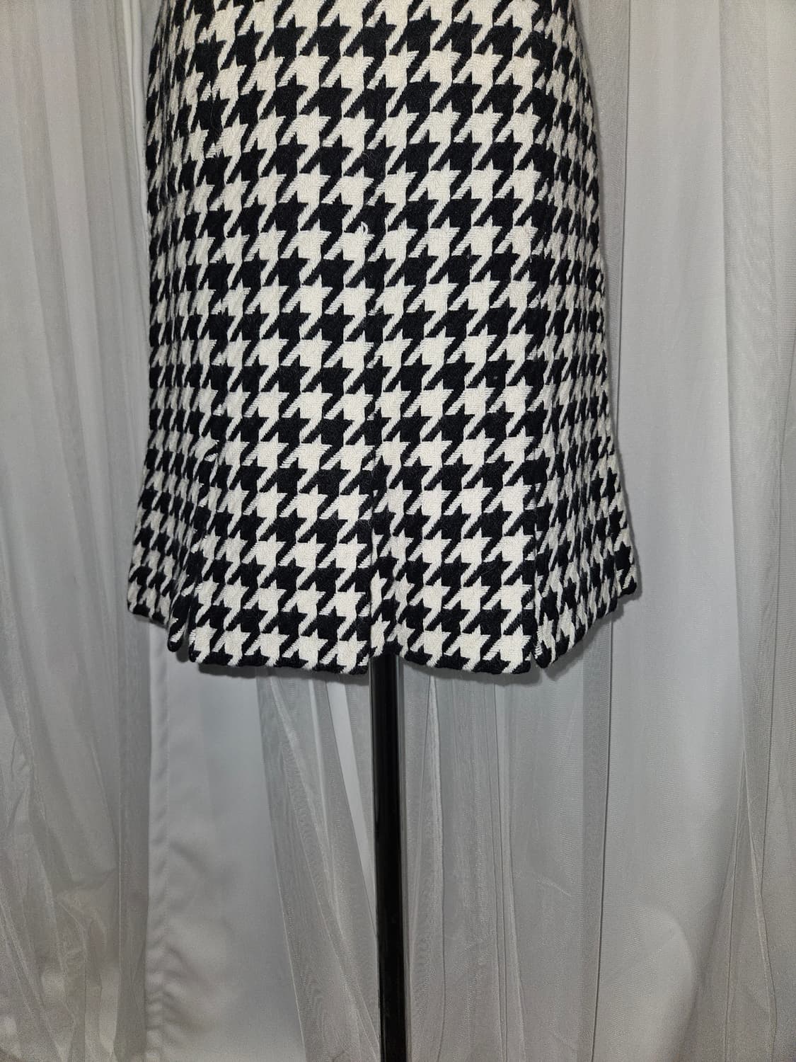 kumikyoku 빈티지 앙고라 하운드체크 패턴 플리츠 스커트 상품이미지3