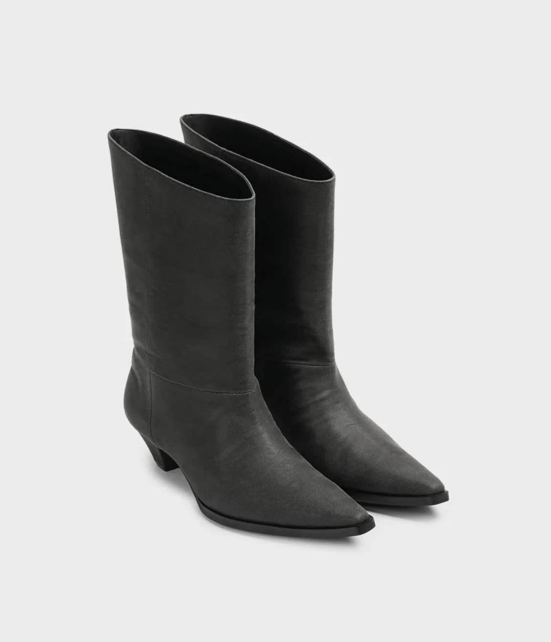 (구해요) 004 sharp toe middle boots/코티드데님 상품이미지1