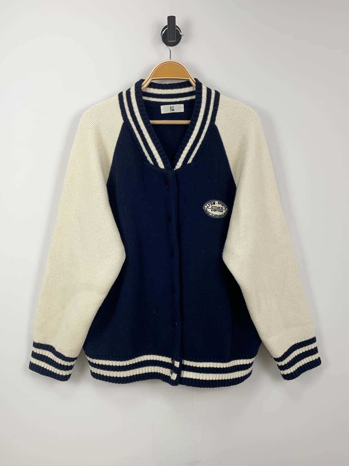 LYSM 캐시미어 혼방 바시티 니트 가디건 상품이미지2