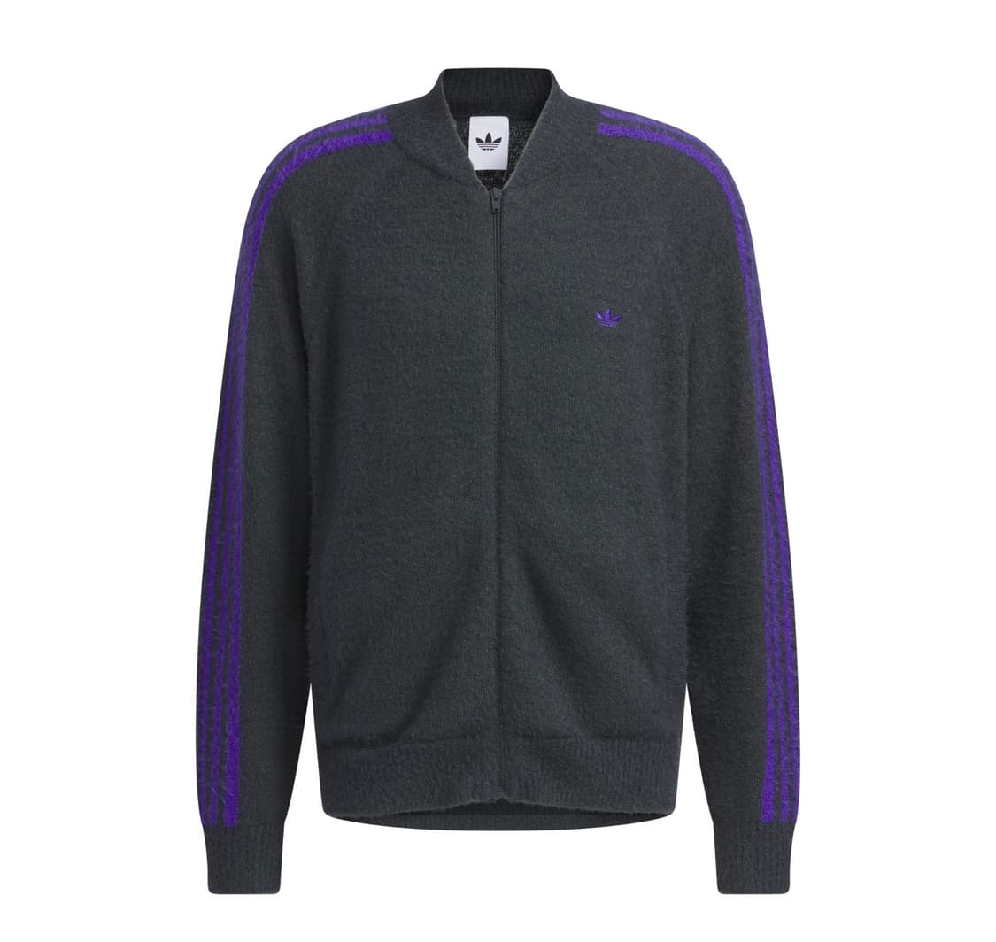 [새상품] L) 아디다스 니트 슈퍼스타 트랙탑 다크그레이 상품이미지4