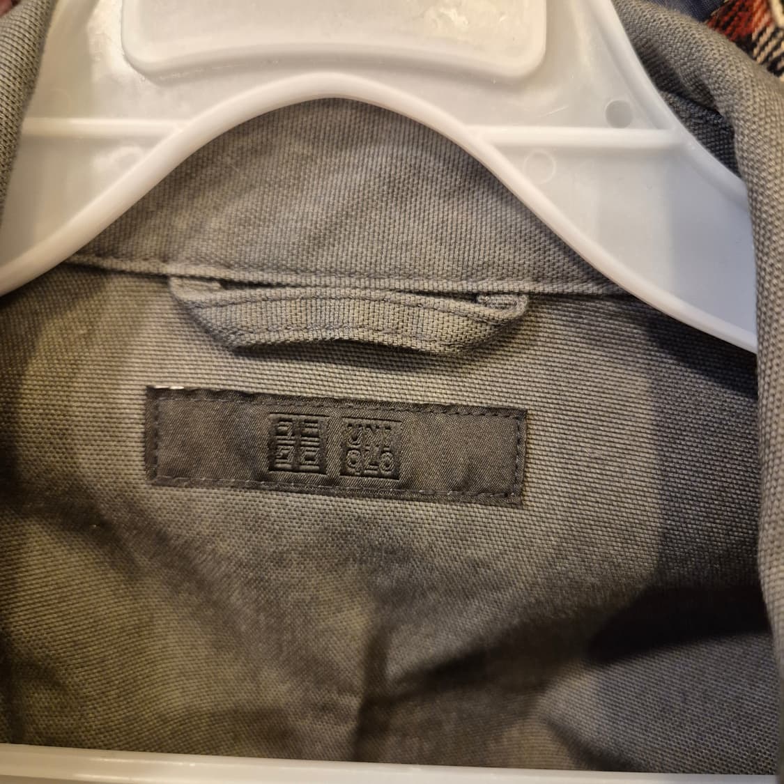 XL(착샷잇음) 유니클로 차콜 면 집업블루종 상품이미지5