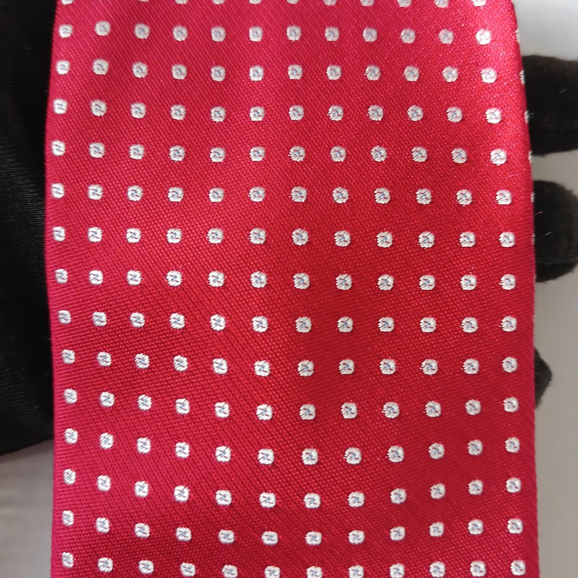 DAKS 닥스 실크 레드 도트 패턴 넥타이 8cm A+등급 A19868 상품이미지7