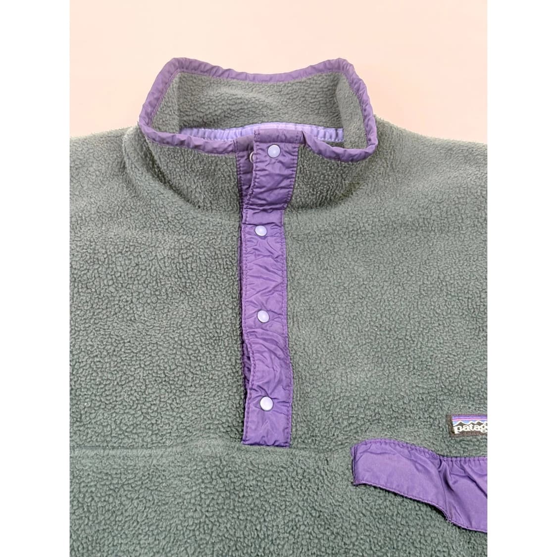 90s 파타고니아 신칠라 스냅-T 그린 퍼플 상품이미지2