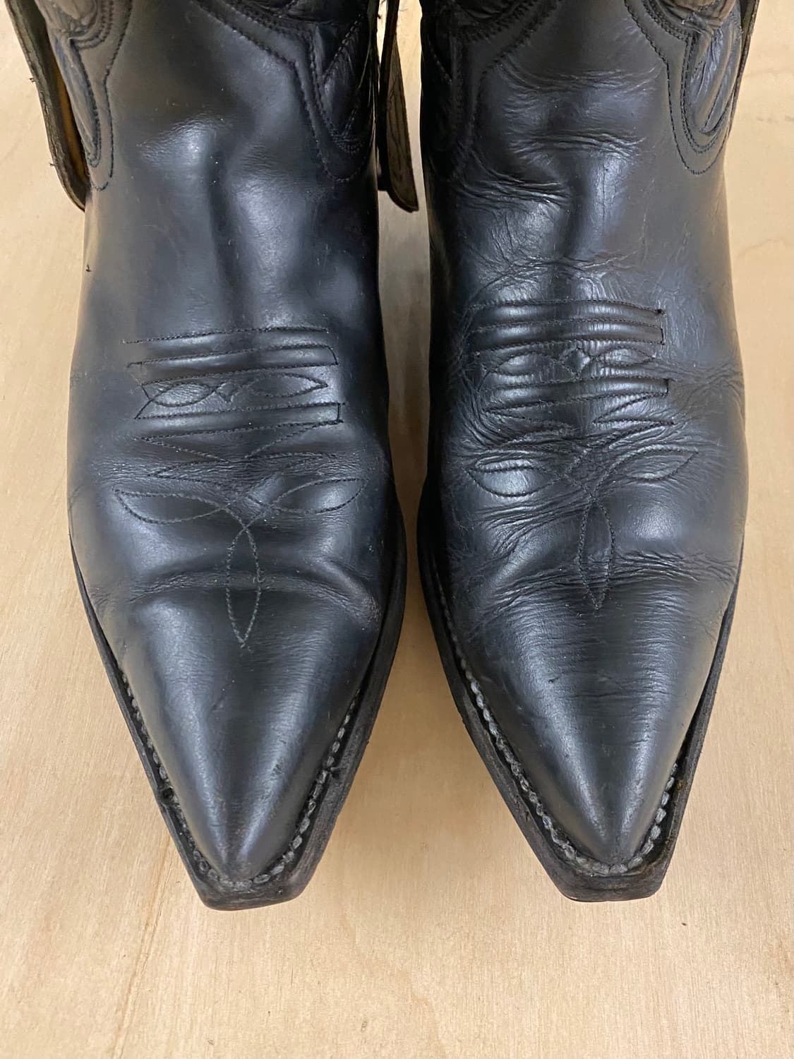 VTG web stitch mule ear western boots 상품이미지4