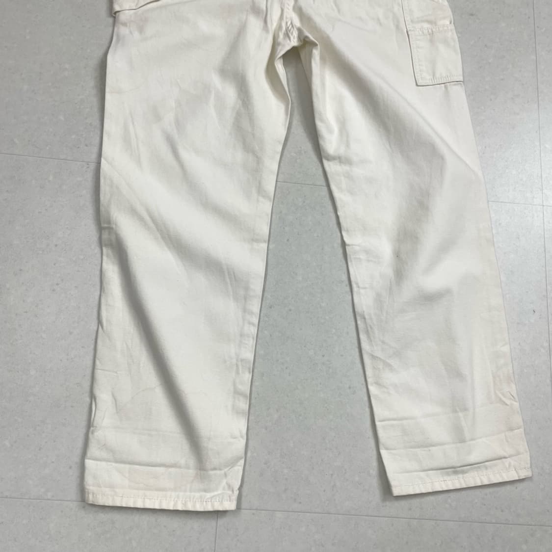 반스 VANS 아이보리 멜빵 오버올 팬츠 S 상품이미지8