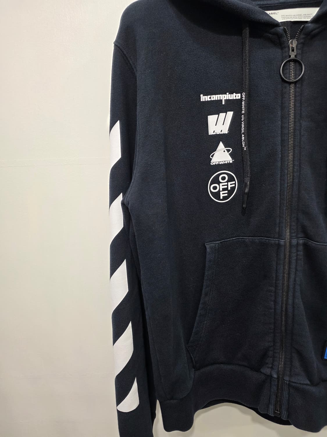 오프화이트 마리아나 파이핑 후드집업(L) 상품이미지4