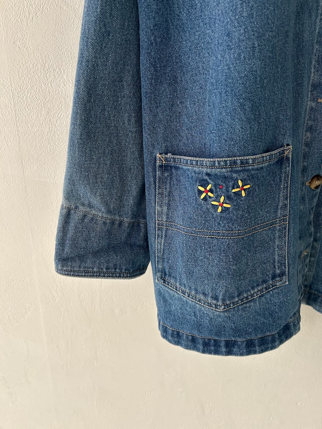 90's Disney store Pooh Denim Chore jacke 상품이미지3