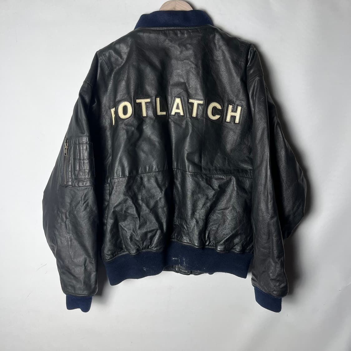 [JPN] 90's 빈티지 재팬 올 레더 바시티자켓 상품이미지2