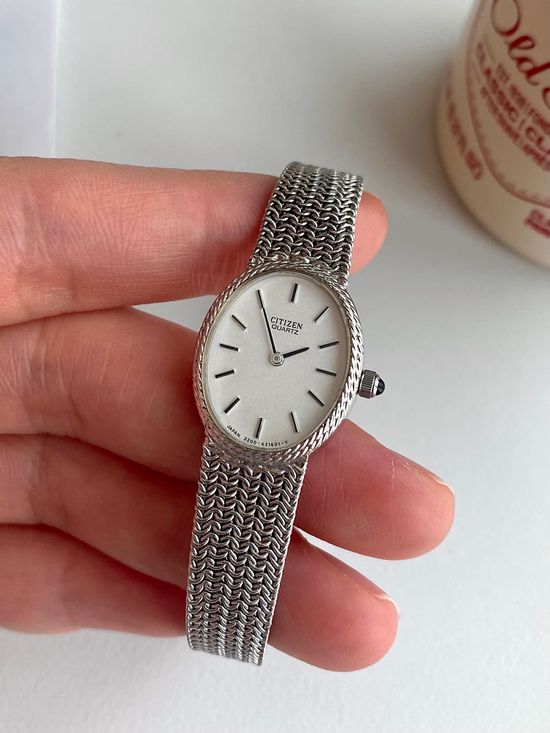 Citizen 시티즌 실버 트위스트 오벌 쿼츠 레이디스 상품이미지1