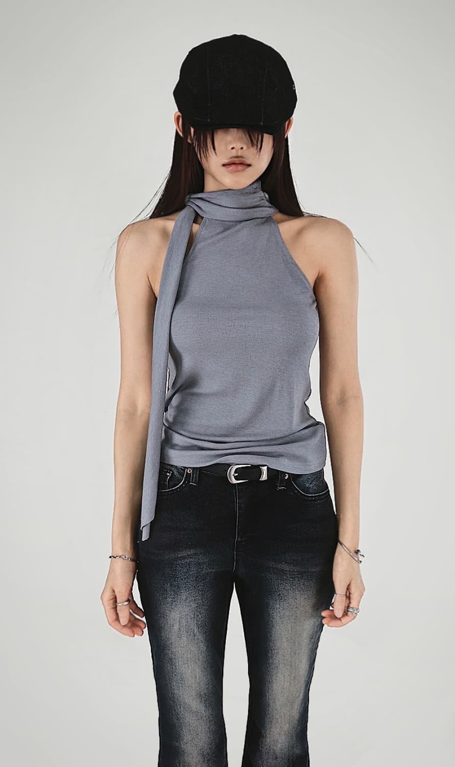 시크윈 타이 언발 홀터나시 상품이미지1