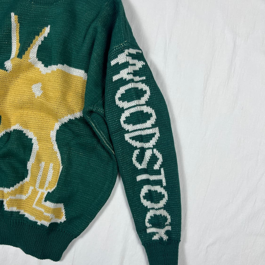 90‘s 우드스탁 피넛 카툰 빅로고 니트 스웨터 상품이미지3