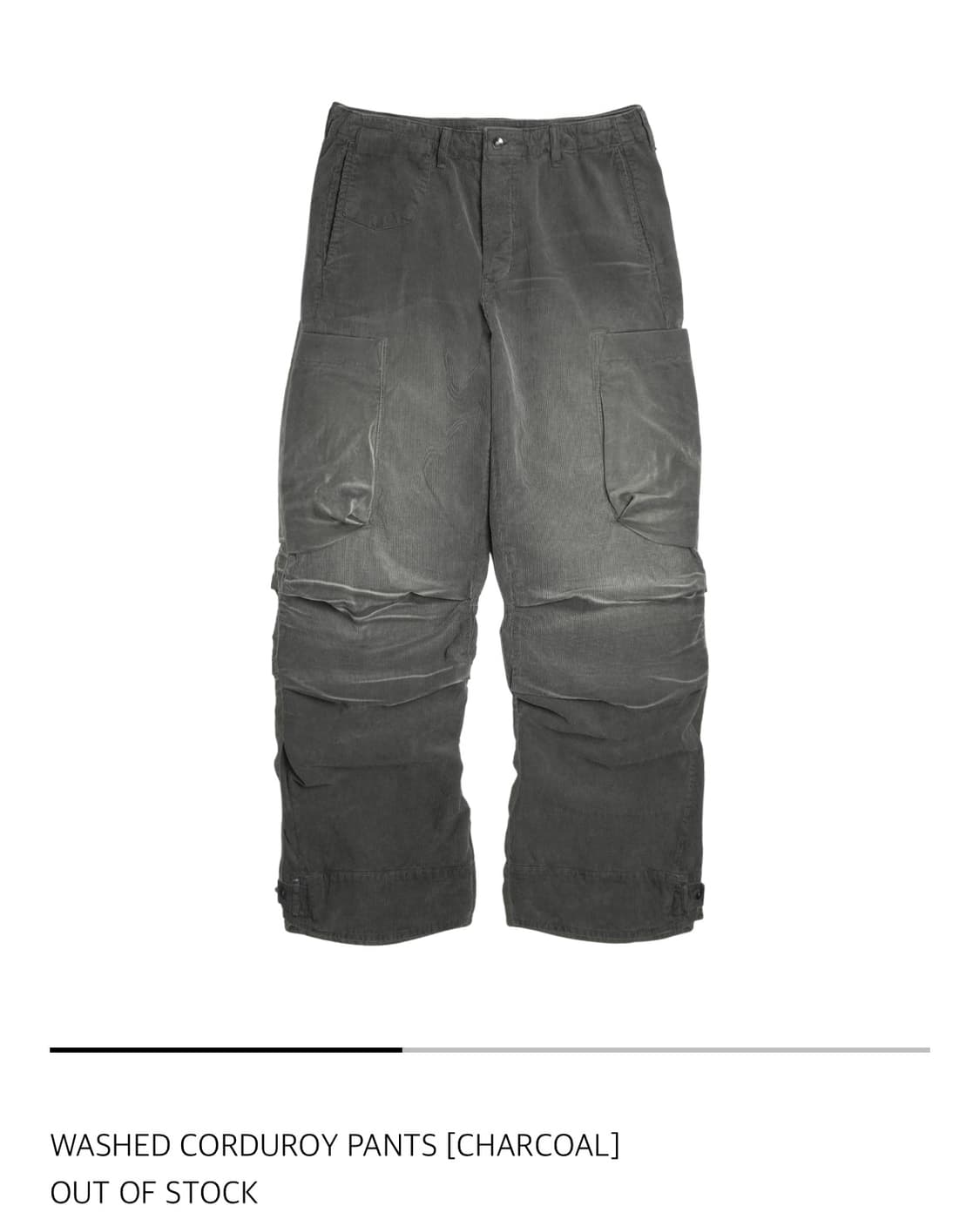 산산기어 코듀로이 팬츠 차콜 사이즈 교환하실분 상품이미지1