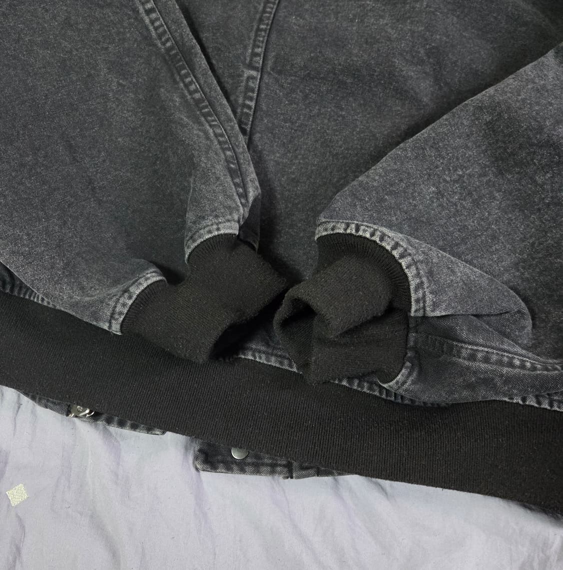 파르티멘토 블루종 자켓 워시드 블랙 M 상품이미지5