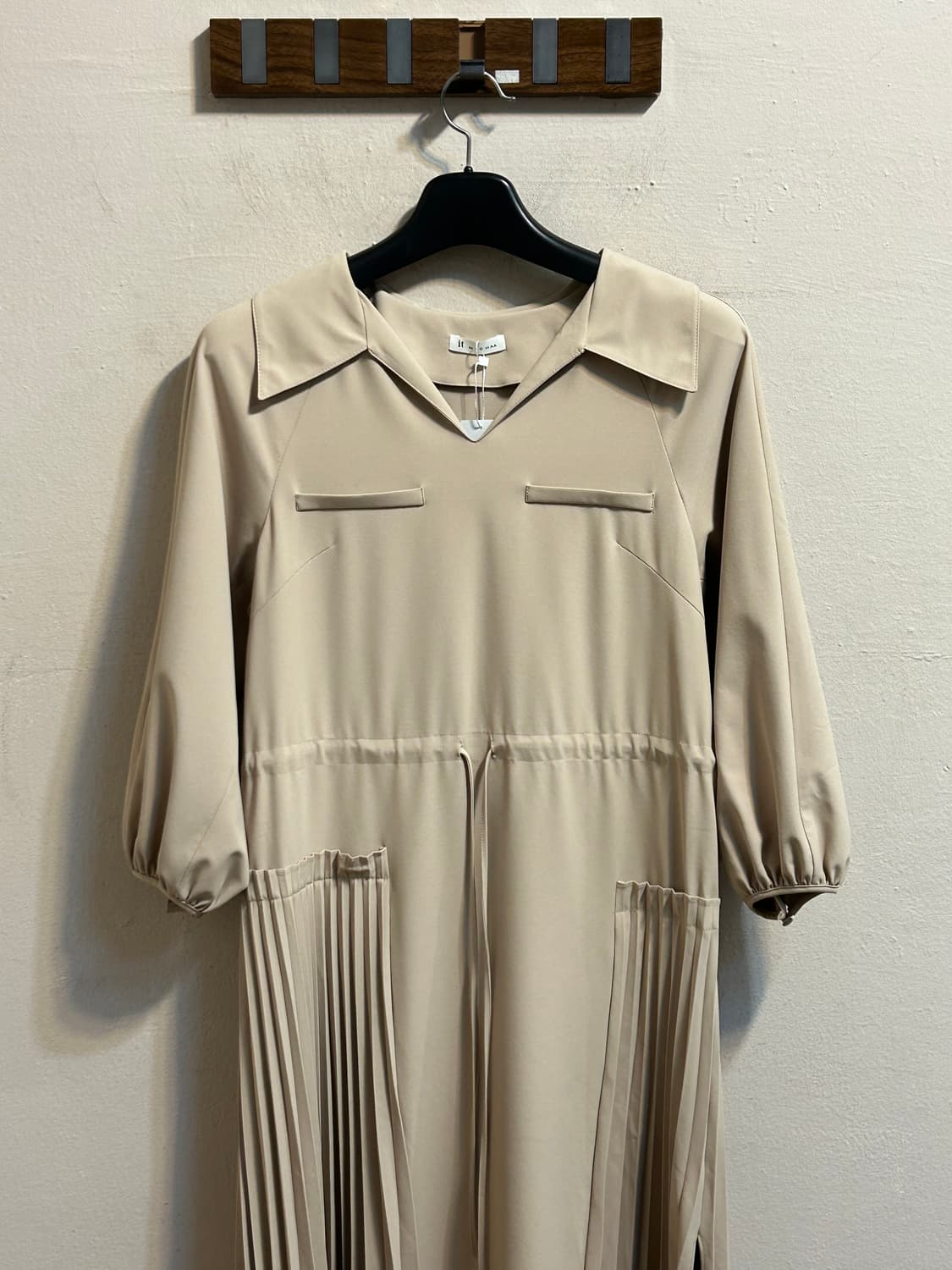 잇미샤 카라 플리츠 롱 원피스 상품이미지2