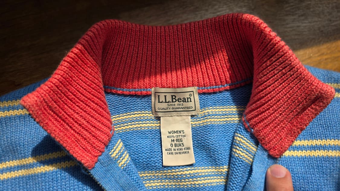 L.L.Bean 여성 쿼터집업 Made In HongKong  상품이미지5