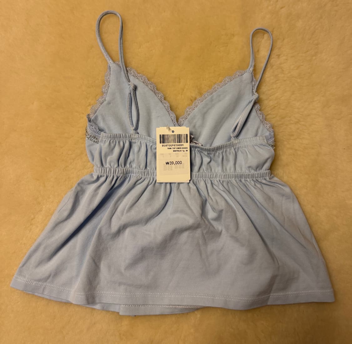 섭듀드 subdued 블루 나시 탑 xs (택O) 상품이미지2