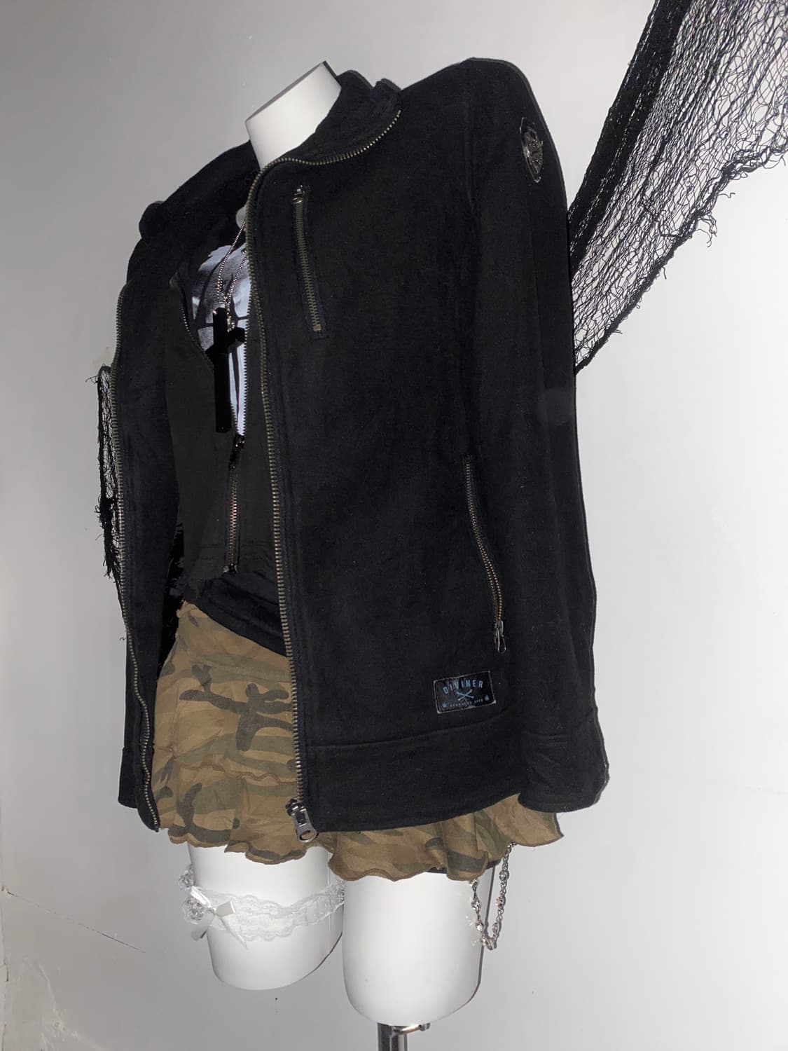 y2k 펑크 스컬 카모 코디 세트 ໒꒱ 상품이미지6