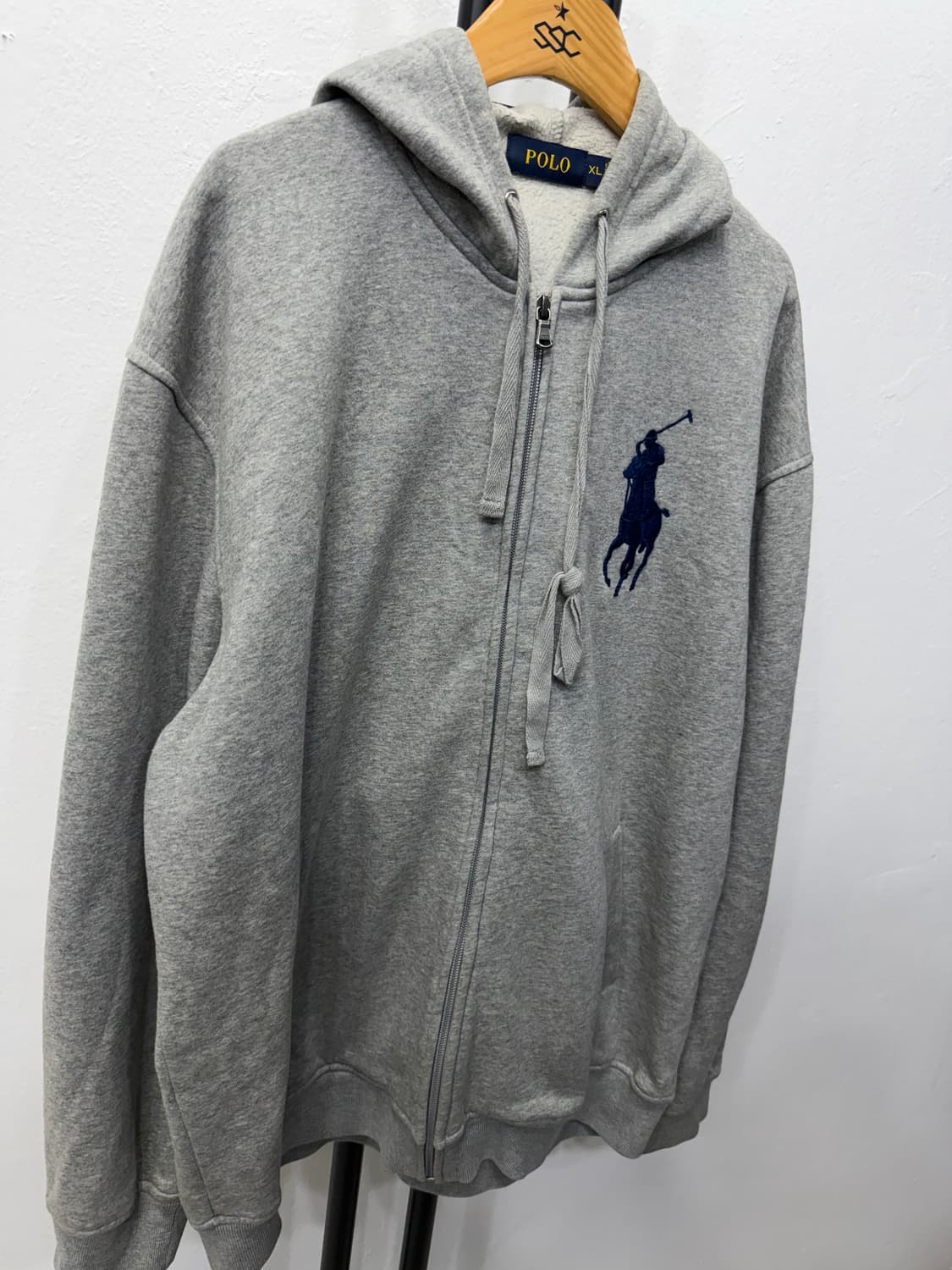 정품) 폴로랄프로렌 그레이 기모 후드집업 XL 상품이미지2