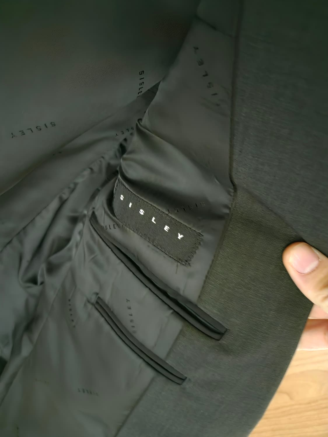 시슬리 남성 블레이저 자켓 차콜그레이 95사이즈 상품이미지3